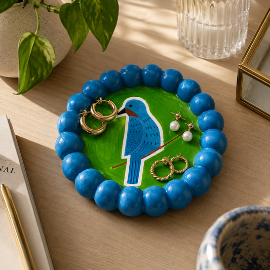 Blue Bird Ceramic Jewellery Tray