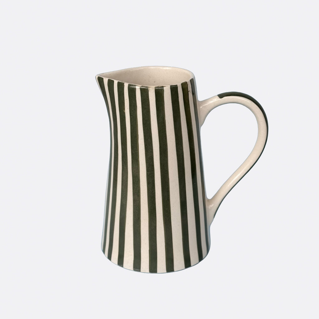 Stripe and Sip Ceramic Jar