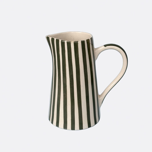 Stripe and Sip Ceramic Jar